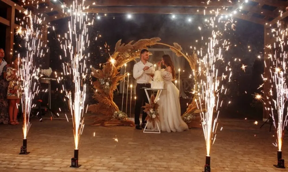Hochzeitsgesellschaft beim Sektempfang – Reportagefotografie